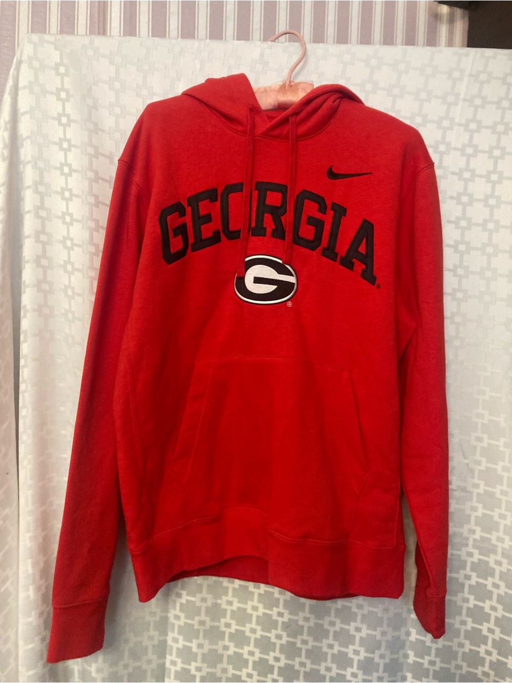 NIKE Georgia Hoody Red With Black Lettering and Logo (M)